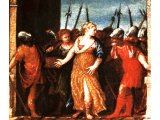 Judith removed her widow`s mourning dress and put on her richest clothes. On the way to the town gate the elders were astonished by her beauty - Italian artist Paolo Veronese (1528-88)